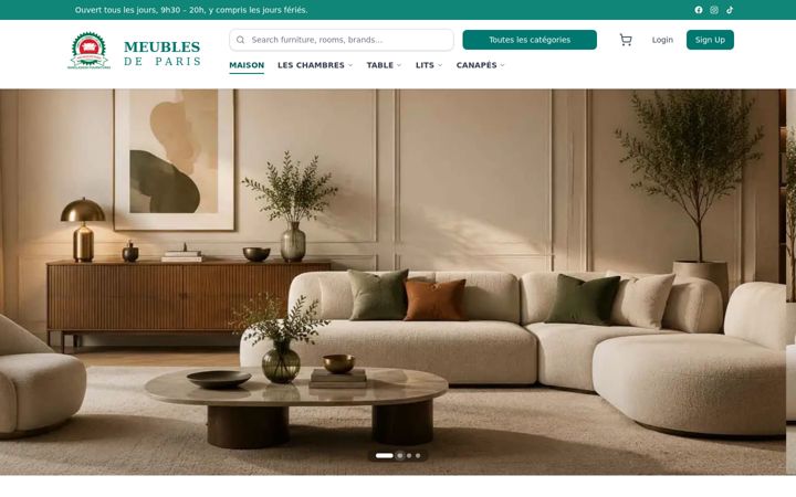 Screenshot of meublesdeparis.com
