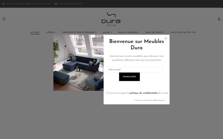Snímek obrazovky meublesdura.fr
