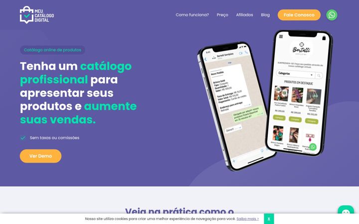 Screenshot of meucatalogodigital.com