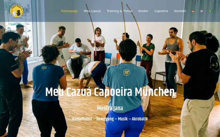 Screenshot of meucazuacapoeira.com