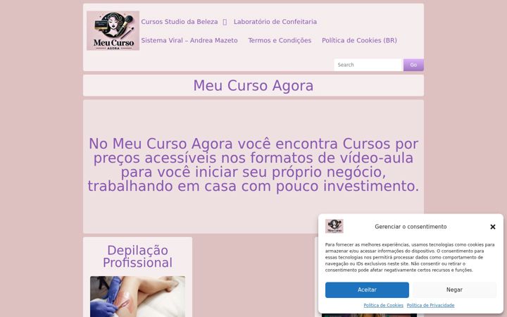 Screenshot of meucursoagora.com