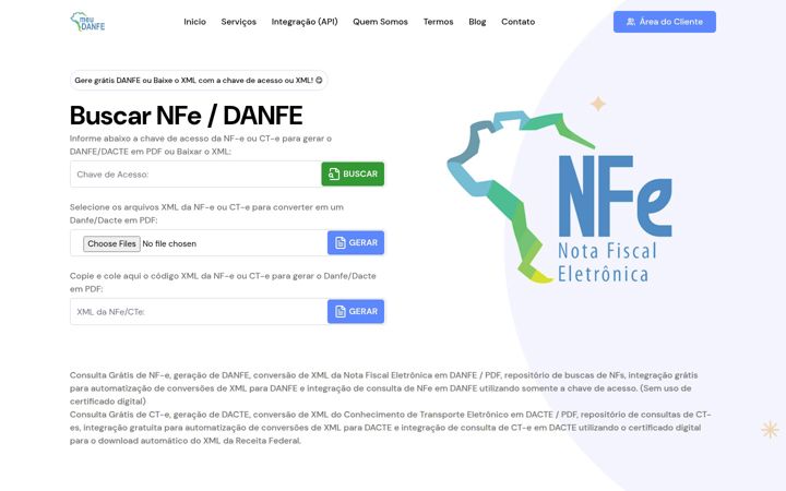 Screenshot of meudanfe.com.br