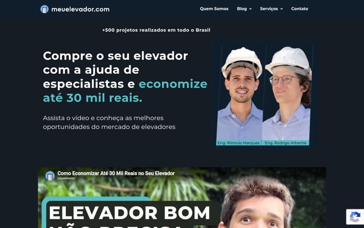 Screenshot of meuelevador.com