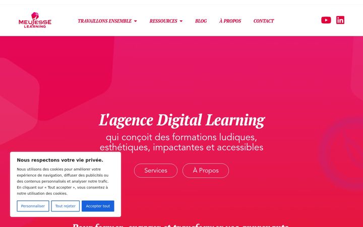 Screenshot of meujesselearning.com
