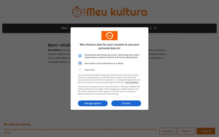 Screenshot of meukultura.com