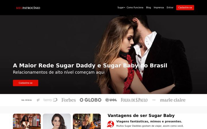 Screenshot of meupatrocinio.com