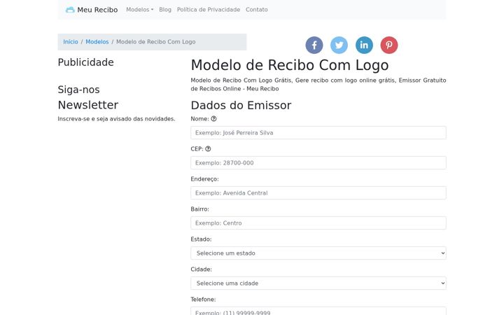 Screenshot of meurecibo.com