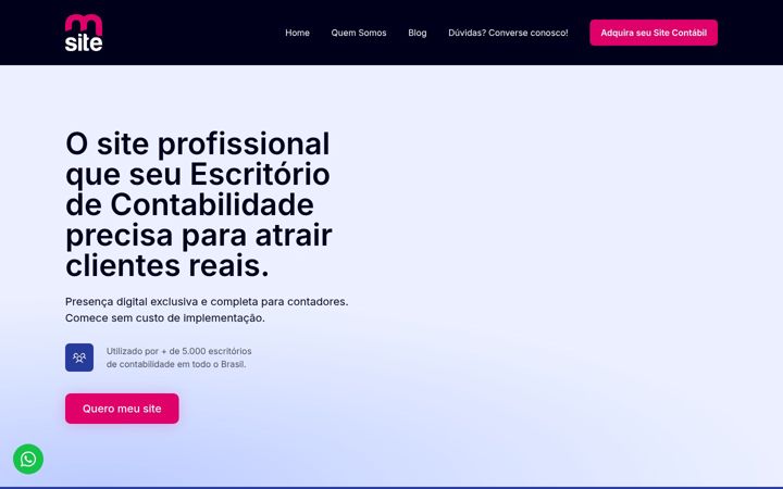 Screenshot of meusitecontabil.com.br