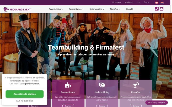 Screenshot of mev.dk