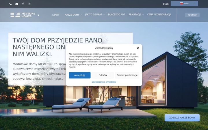Screenshot of meveline.com