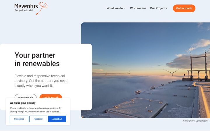 Screenshot of meventus.com