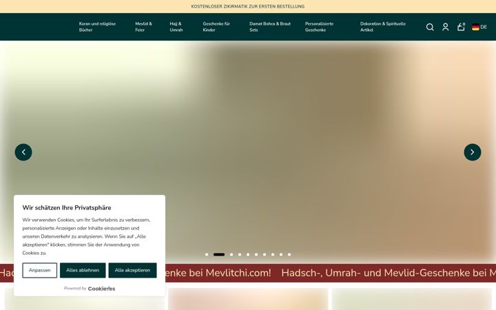 Screenshot of mevlitchi.com