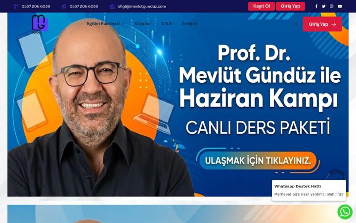 Kuvakaappaus sivustosta mevlutgunduz.com