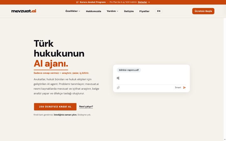 Screenshot ta' mevzuat.ai