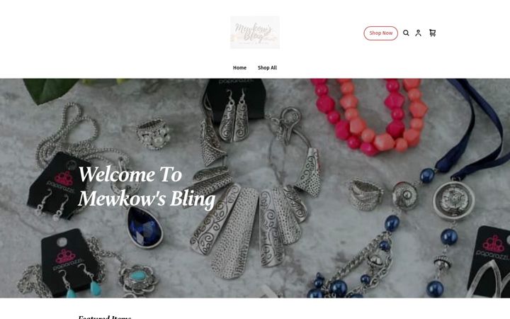 Screenshot of mewkowsbling.com
