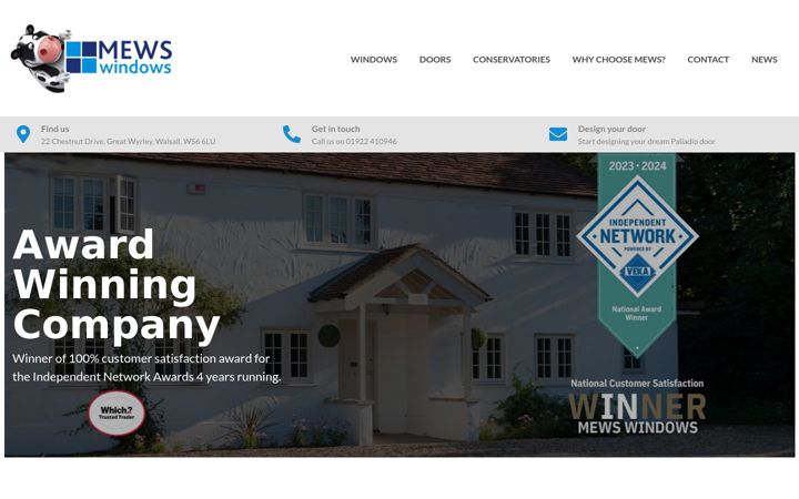 Screenshot of mewswindows.com
