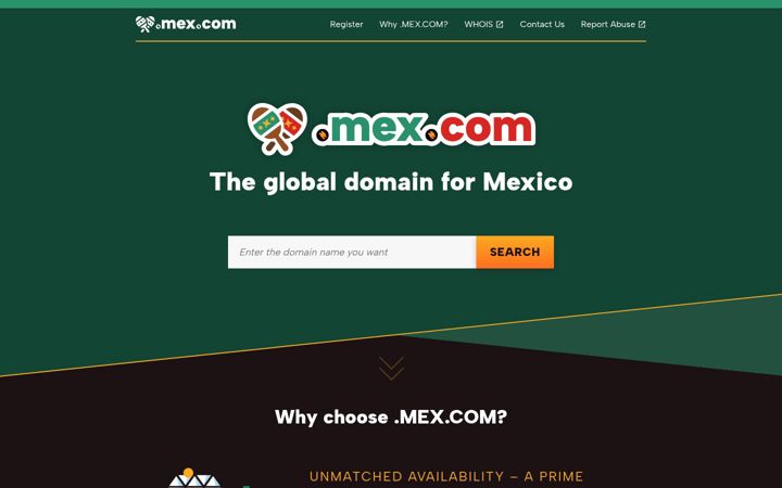 Screenshot ta' mex.com