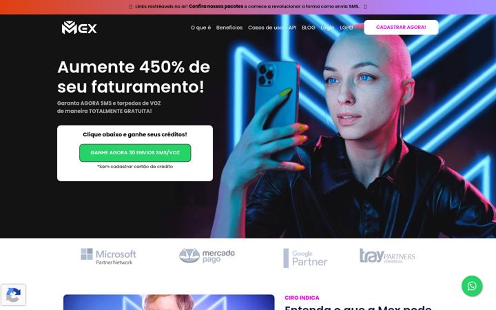 Screenshot of mex10.com