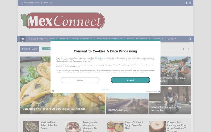 Screenshot of mexconnect.com