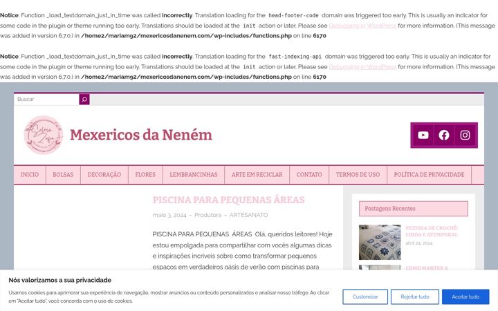 Screenshot of mexericosdanenem.com