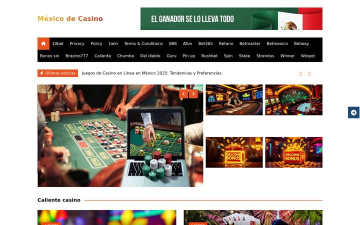 Screenshot of mexico-de-casino.com