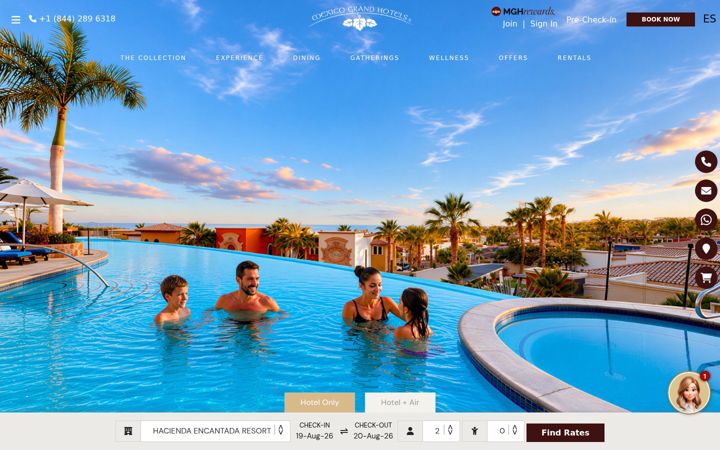 Screenshot of mexicograndhotels.com