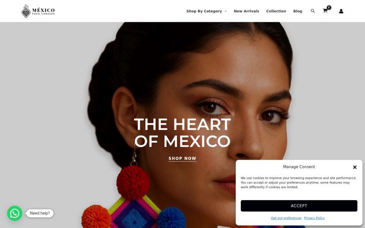 Screenshot of mexicotodocorazon.com