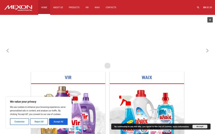 Screenshot of mexon-vir.com