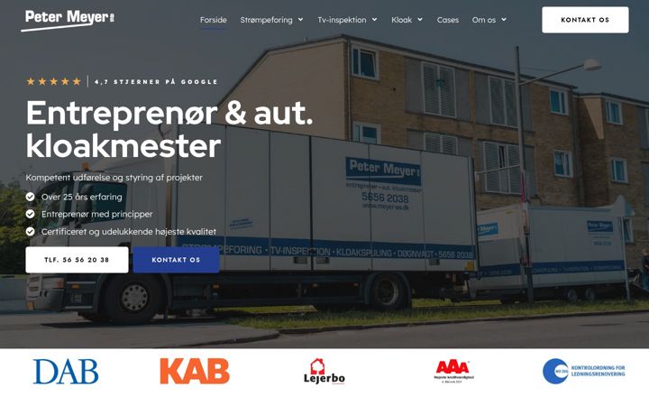 Skjámynd af meyer-as.dk
