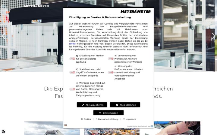 Screenshot of meyermeyer.com