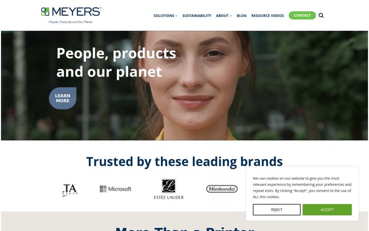Screenshot of meyers.com