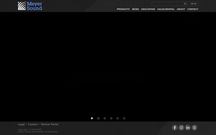 Screenshot di meyersound.com