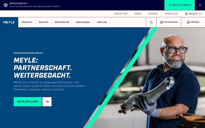Screenshot of meyle.com