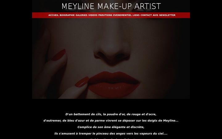Screenshot of meyline-makeup.com