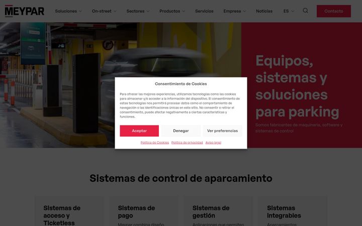 Screenshot of meypar.com