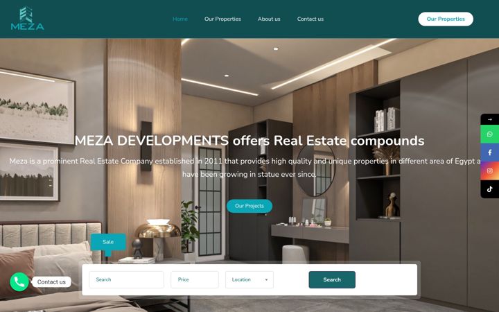 Snímek obrazovky meza-realestate.com