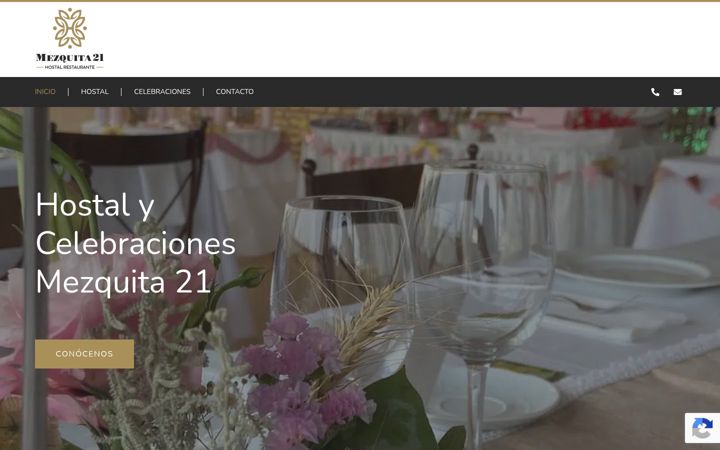 Screenshot of mezquita21hostalycelebraciones.com