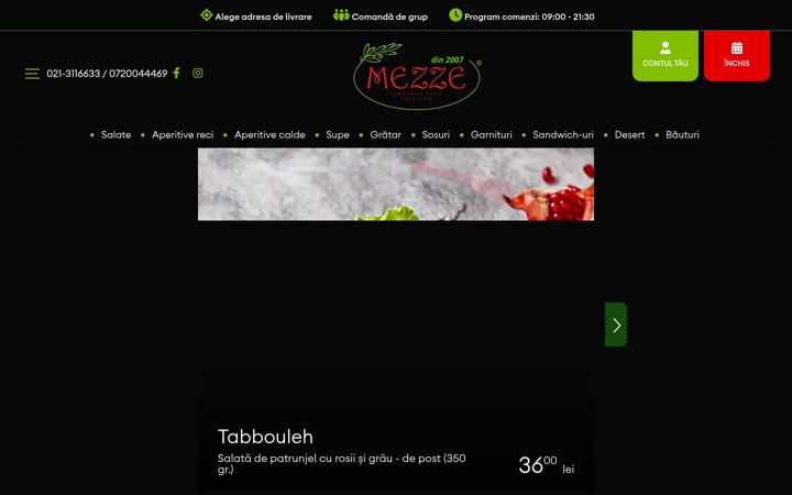 Screenshot ta' mezze.ro