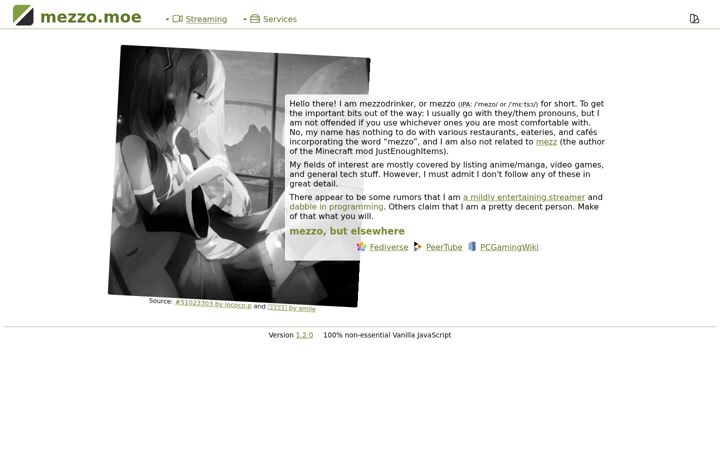 Screenshot of mezzo.moe