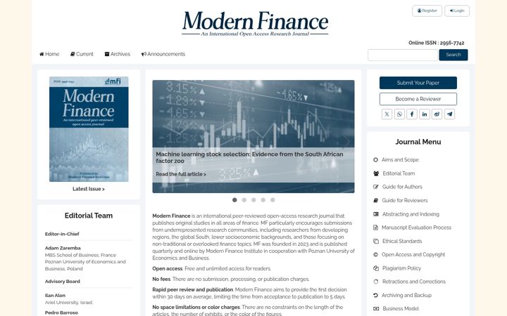 Screenshot of mf-journal.com
