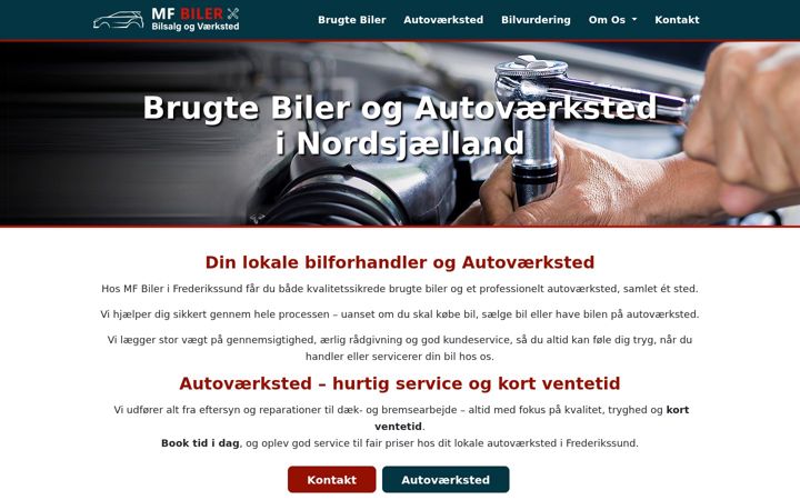 Screenshot of mfbiler.dk