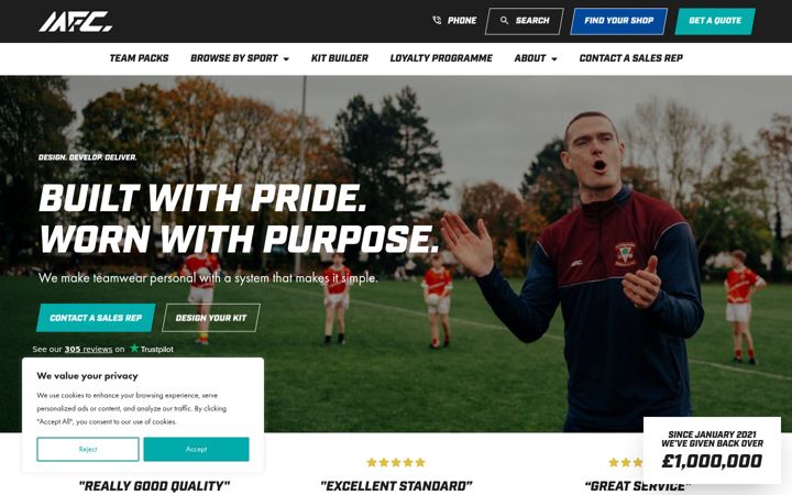 Screenshot of mfc-sports.com
