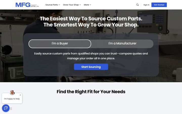 Capture d'écran de mfg.com