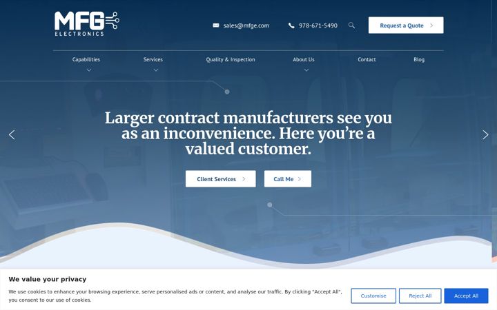 Screenshot of mfge.com