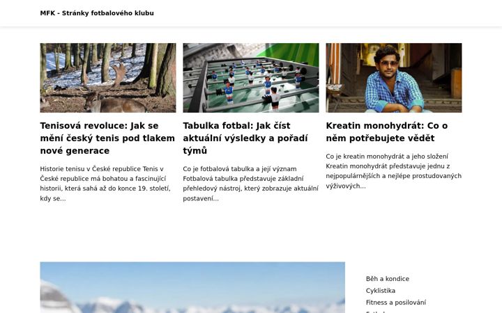 Screenshot of mfkfm.cz