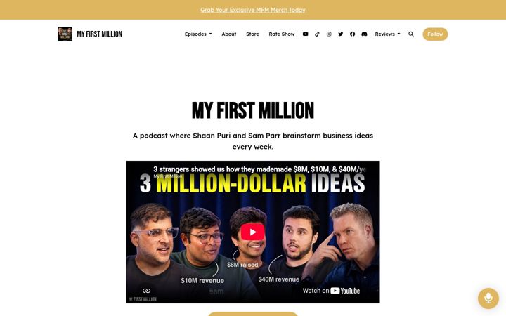 Screenshot of mfmpod.com