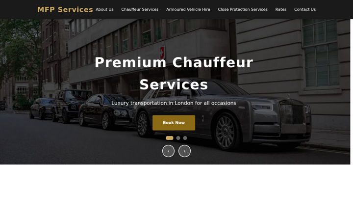 Skærmbillede af mfpservices.co.uk
