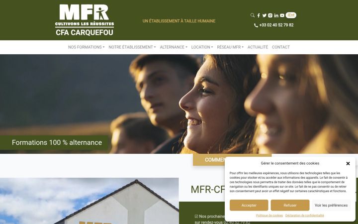 Screenshot of mfr-carquefou.com