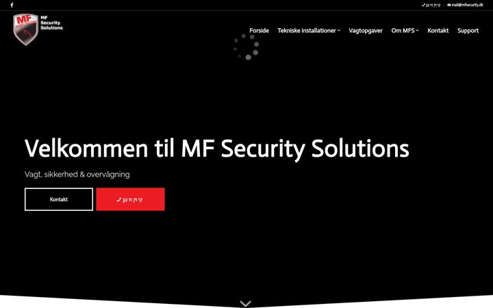 Screenshot of mfsecuritysolutions.dk