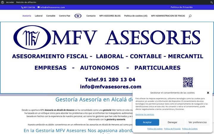 Screenshot of mfvasesores.com